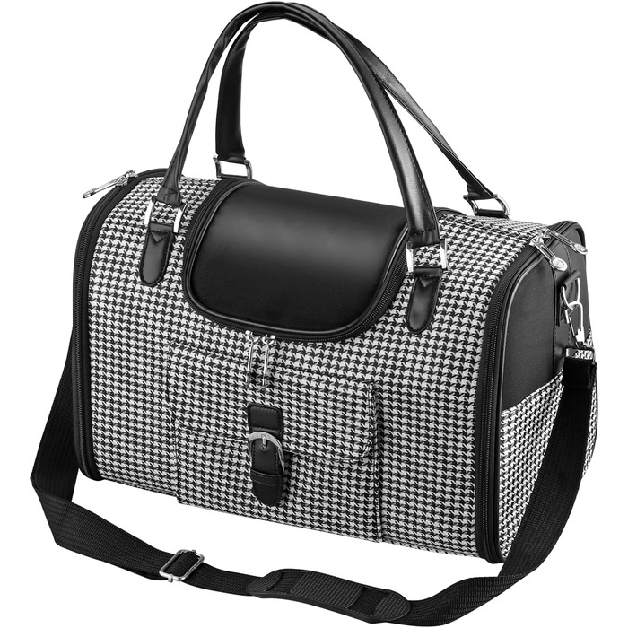 Транспортна сумка для собак та котів TAIKURA, переноска для тварин, дихаюча, з плечовим ременем та кишенями, до 5 кг (40x26x20 см)