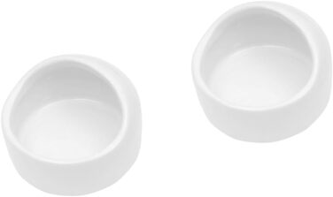 Набір мисок для гризунів Ipetboom (2 шт.) - білі миски для води та їжі для хом'яків, кроликів, морських свинок, мишей (середній)