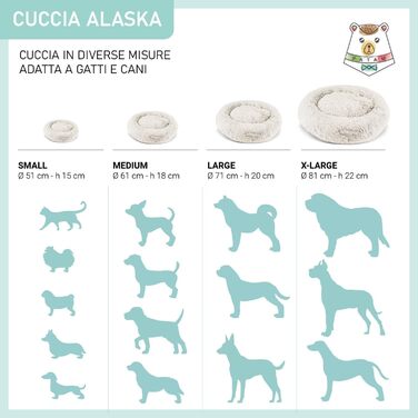 Крісло-ліжко для собак та котів Alaska: зручне, знімний чохол, неслизьке, машинне прання, велике (⌀ 81 см)