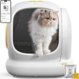 Автоматичний котячий туалет UBPet C20, 75 л, з додатком, Wi-Fi, для кількох котів, герметичний, антизапах, підвищена безпека