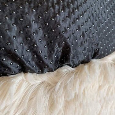 Розкішне ліжко для собак і котів з м'якого хутра, машинне прання, самонагріваюче, з м'якою подушкою, для середніх та великих собак і котів (XXXL: 120 см, білий)