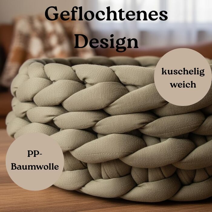 Клітка-гніздишко для котів, 40 см, зелена | Зручне ліжко-кошик для котів з бавовни, для маленьких та середніх котів | Легке, м'яке, миється