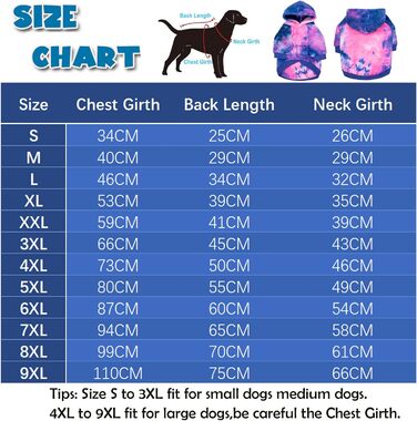 Теплий флісовий світшот з капюшоном для собак, батик, великі та середні породи (5XL, Рожевий)