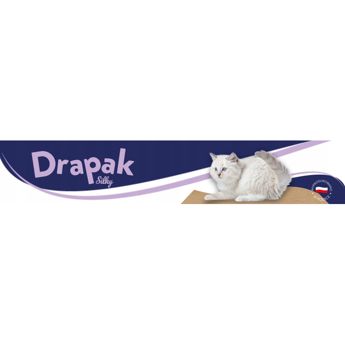 Картонна дряпалка-лежак для котів Silky, гофрована, 40x23 см