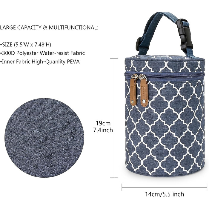 Сумка для корму для собак, сухий корм, вихідний контейнер, сумка для подорожей з собакою, для відпочинку, кемпінгу, подорожей та повсякденного використання, блакитна