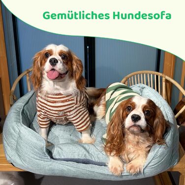 Крісло-ліжко для собак великих порід, 90x69x21 см, зелене, з м'якою подушкою, миється, двостороннє