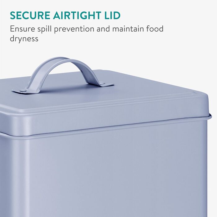 Контейнер для корму для собак Navaris з кришкою та лопаткою - синій