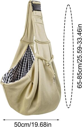 Сумка-переноска для собак, переноска для цуценят, регульовані ремені через плече та груди, легка переноска для тварин у подорожах, на прогулянках та до ветеринара (хакі)