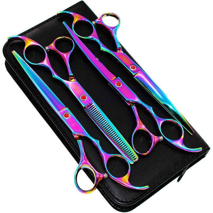 Набір професійних ножиць для грумінгу собак 6CR Edelstahl, набір для догляду за тваринами, ножиці для собак та котів