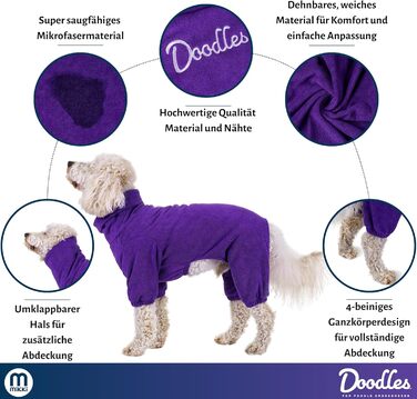Поглинаючий рушник для собак Mikki Doodes, XXL, фіолетовий, мікрофібра