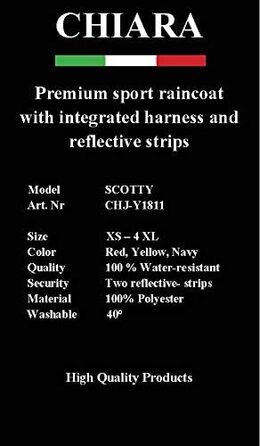 Жовта дощова куртка CHIARA Scotty Regenjacke з інтегрованою підкладкою (L, 100% поліестер, спортивна, водонепроникна)