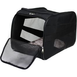 Переносна сумка для тварин Pet Smart, чорна, середнього розміру, м'які стінки, складана, для собак та котів, дозволена авіаперевозками