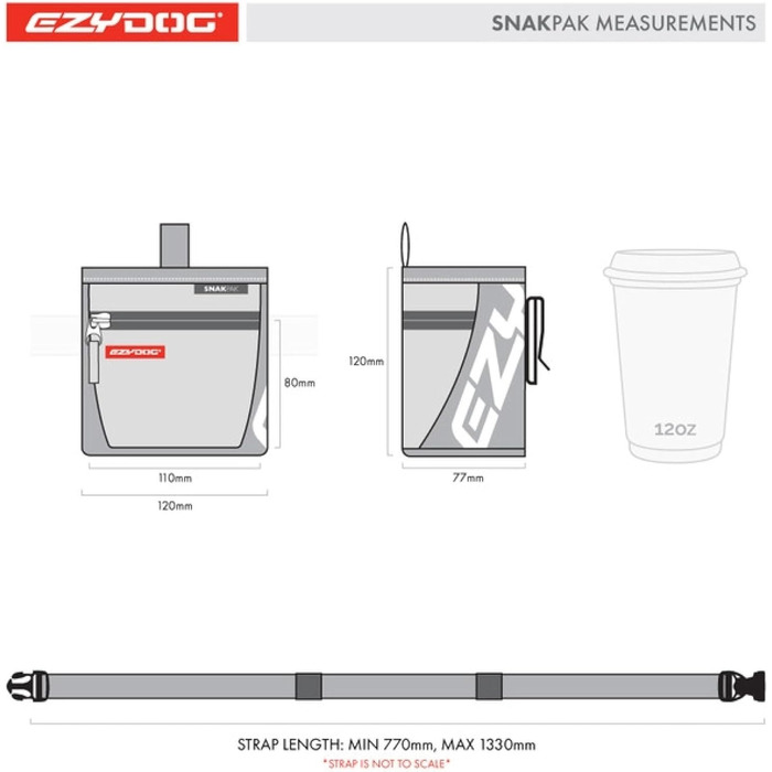 EzyDog SnakPak - сумка для ласощів, червона