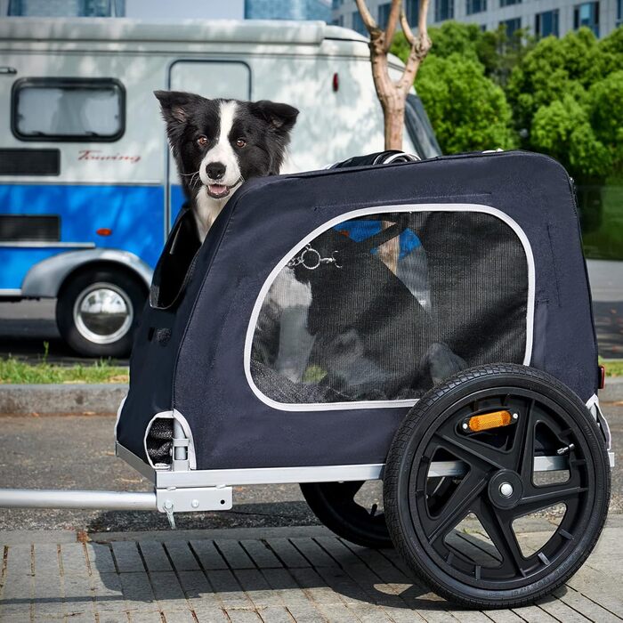 Фаркоп для велосипеда SogesHome: перевезення собак, XXL, 600D Oxford, чорний