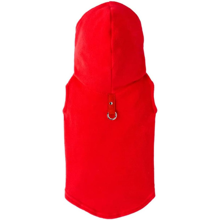 Тепла жилетка Gooby для собак, флісова куртка з кільцем для повідка, червона, XS (4 фунти)