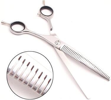 Ножиці для грумінгу собак та котів, 7.0 дюймів, професійні ножиці для вичісування собак, зручна ручка (275-Thinning-P)