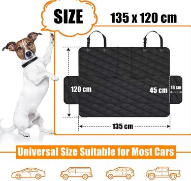Захист для автосидіння для собак Bangminda: водовідштовхувальна, стійка до подряпин, 135x120 см
