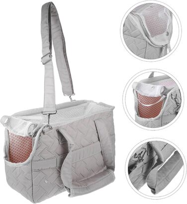 Складана переноска для тварин Levemolo з міцного канвасу з кишенею. Підходить для маленьких собак та котів. Зручна для подорожей та прогулянок на відкритому повітрі.