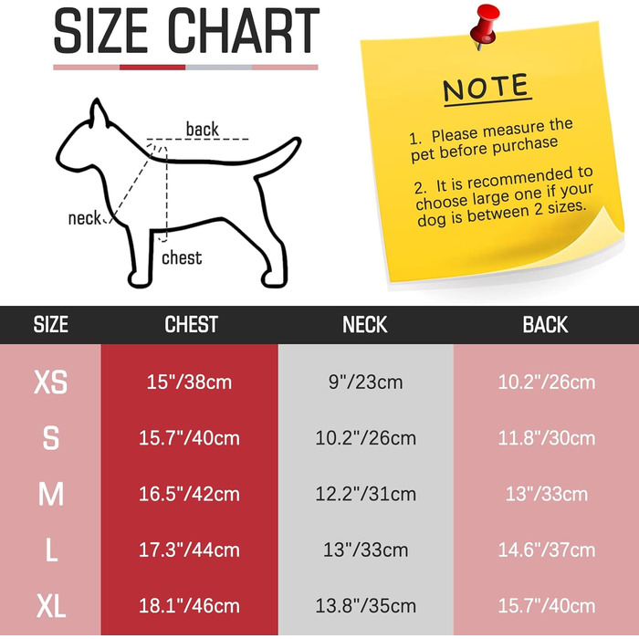 Піжама для собак після операції Kuoser, для собак малих та середніх порід (XL, червоний)