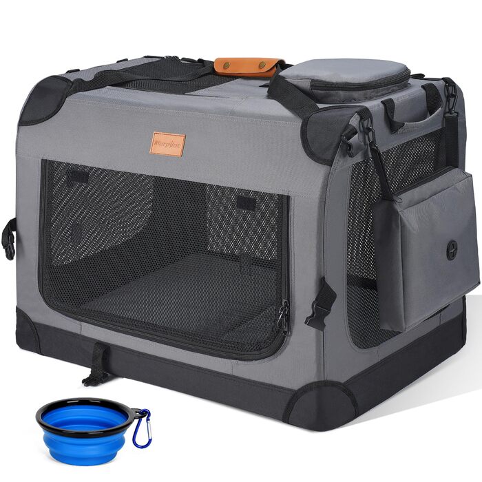 Транспортна переноска для собак Morpilot, 81x58x58 см, складна, міцна, з вентиляцією