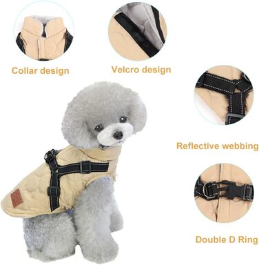 Теплий зимовий одяг для собак: куртка, жилетка, пуловер. Відбиваючий елемент, бавовна, без рукавів. Розмір S, колір рожевий