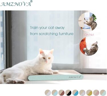 AMZNOVA Килимок для котів з картону з котячою м'ятою, килимок для дряпання, широкий, блискучий рожево-золотий (зелений блиск, 43.2x30.5 см)