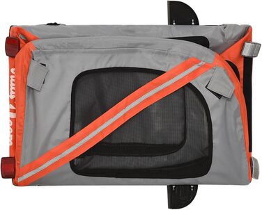 Причіп для тварин на велосипед, Oxford, оксфордська тканина та метал, тип 1, помаранчевий (124 x 53 x 53 см)