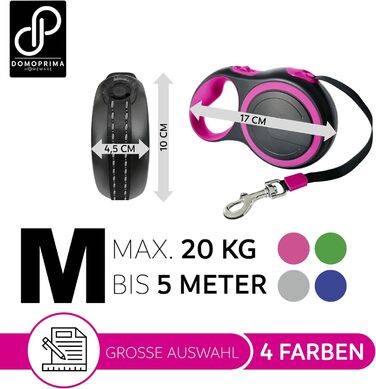 Нашийник для собак DOMOPRIMA: 3 розміри (S, M), 4 кольори (сірий, блакитний, зелений, рожевий). Міцний та безпечний нашийник для вашого улюбленця. Рефлекторна стрічка.