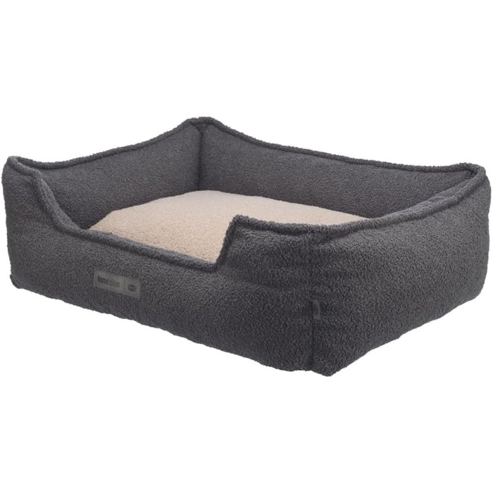 ТRIXIE Лежанка для собак Coline, 80x65 см, сіро-бежева - з перероблених матеріалів, для собак середніх порід, кошик, неслизька, знімний чохол, 36671