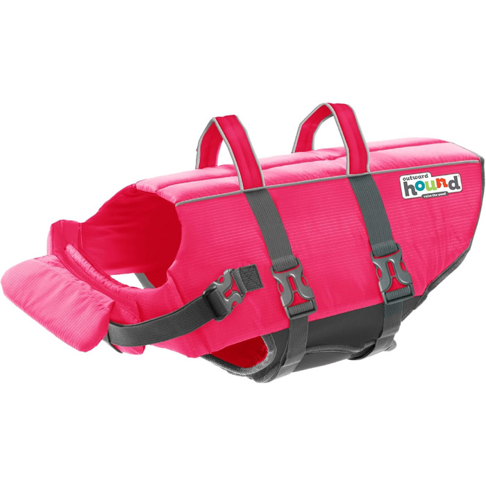 Спасальний жилет для собак Outward Hound Granby Splash, розмір M, рожевий (обхват грудей 53-69 см)