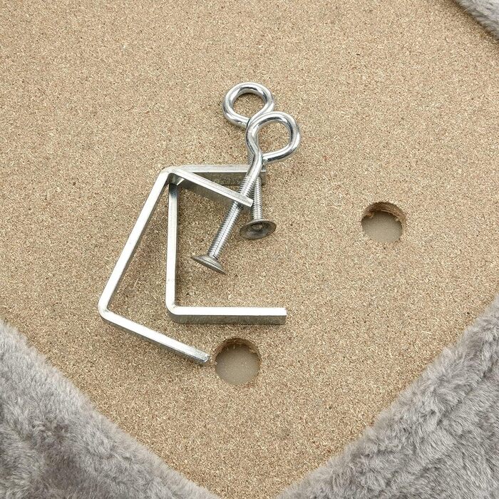 Килимок для котів на підвіконня, ліжко для котів, м'який, сірий, миючий, 50 x 35 см