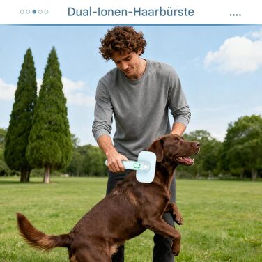 Щітка для собак проти випадання шерсті | Самоочисна щітка для тварин | Антистатична, для видалення підшерстка | Розчісування, масаж, видалення ковтунів