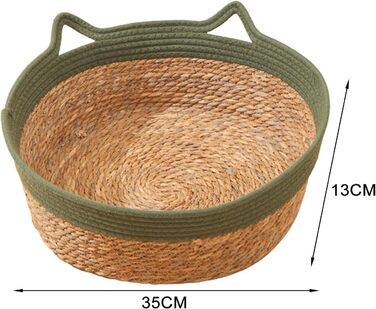 Клітка-лежанка для котів та цуценят F Fityle: зручний кошик для відпочинку, зелений, 35x13 см