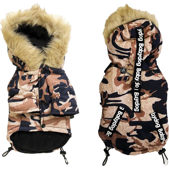 Зимовий теплий одяг для собак: вітронепроникна куртка, теплий халат для собак, костюм для домашніх тварин (колір коричневий, розмір S)