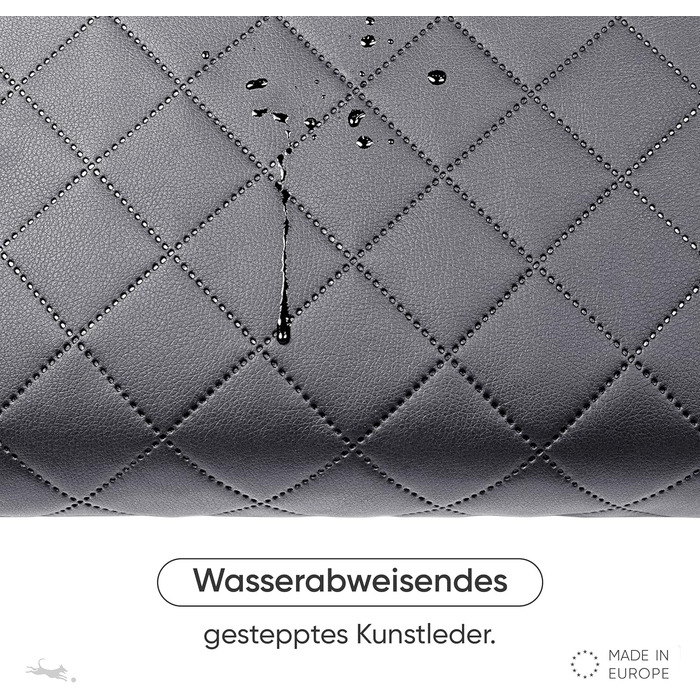 FREUDENTIER Килимок для собак на вулицю, складний | З м'якою поверхнею з штучної шкіри з корду | Легко миється, водо- та брудовідштовхуючий | Для подорожей, Made in EU (75x60 см)