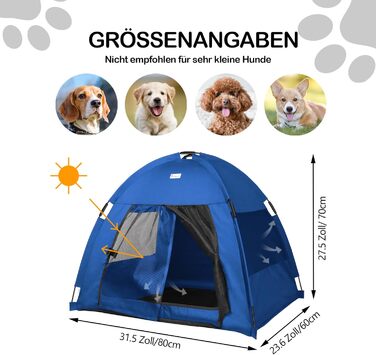 Зручне лежанка-будинок для собак та котів Babyezz, блакитна, L