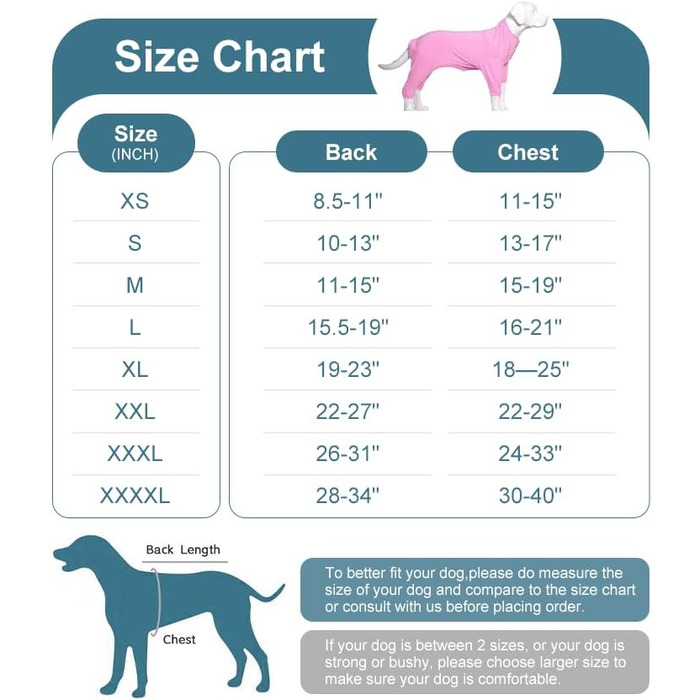 Комбінезон для собак Lovelonglong з чистої бавовни, 4 лапи, для великих та середніх собак, розмір XXL, зелений (XXL (середня собака ~27 кг), чорний)