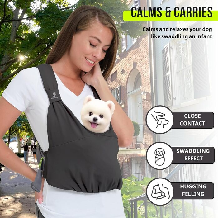 Сумка-переноска для собак та котів (маленьких порід) – сіра, з регулюванням, для цуценят та малих собак