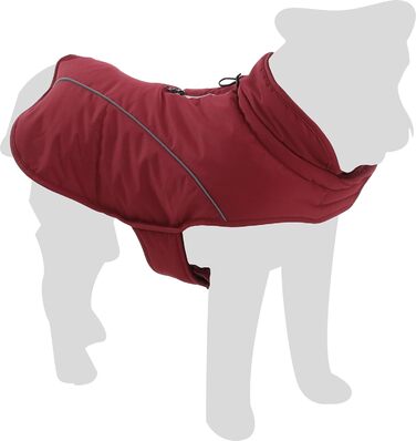 Зимова куртка для собак Ragna Rot, 35 см - теплий фліс, світловідбиваючі смуги, водонепроникна, для Чихуахуа, Йоркширського тер'єра, Пуделя