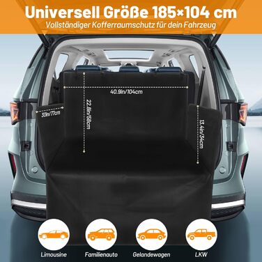 Захист для багажника автомобіля для собак, стежка з боків та захист краю багажника, лежанка для собак у багажник, водонепроникна та стійка до подряпин, універсальна ковдра для багажника автомобіля