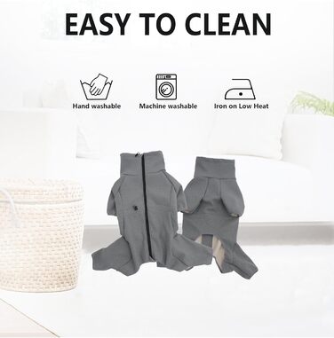 Теплий флісовий халат для собак, цільнотіла куртка на 4 лапах, регульований пуловер на блискавці, зимовий одяг, ідеальний для собак в приміщенні та на вулиці, для маленьких, середніх собак (xs, сірий)