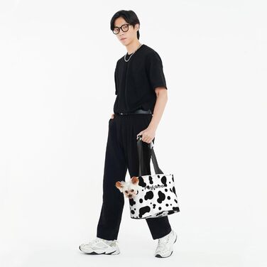 Транспортна сумка-переноска для котів та собак, складна, для подорожей (з принтом 'Корова')