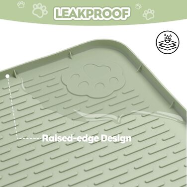 Килимок для котячого туалету Kalolary, великий, силіконовий, зелений (101 x 71 см)