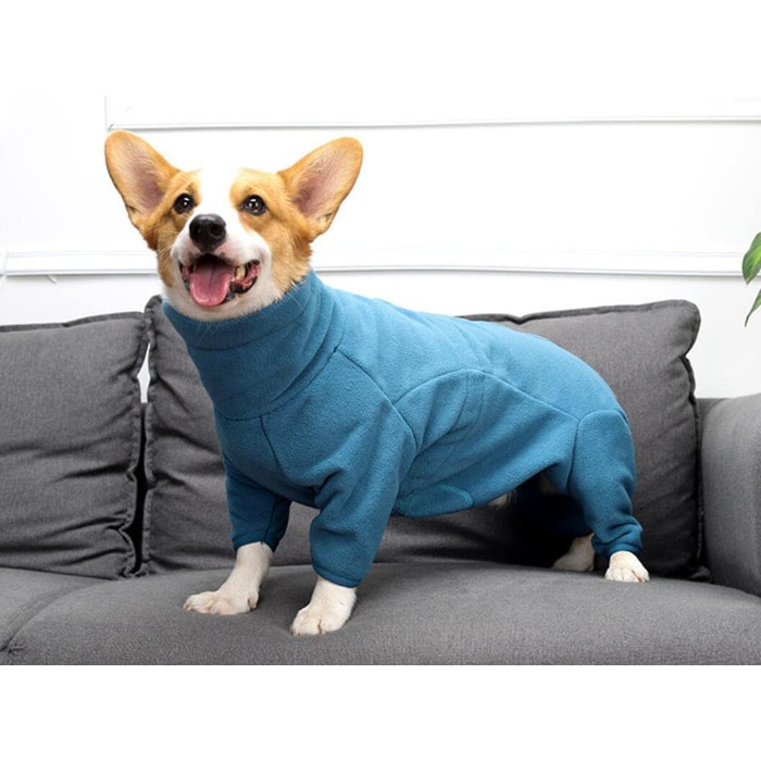 Теплий зимовий комбінезон для собак - флісова куртка-комбінезон для маленьких та середніх собак, колір зелений, розмір XXS