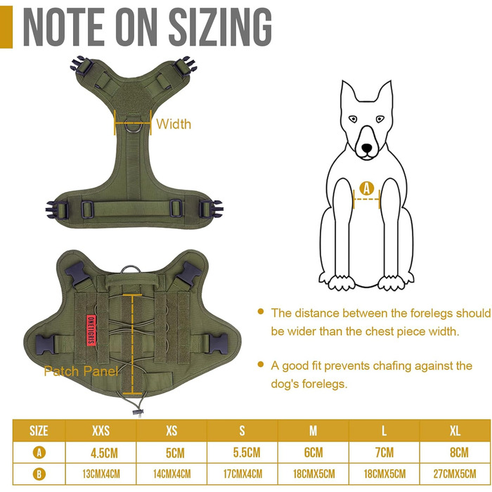 Тактична шлейка для собак OneTigris FIRE WATCHER, 1000D нейлон, з ручкою та 2 D-кільцями, безпекова жилетка для собак, зелена, розмір L
