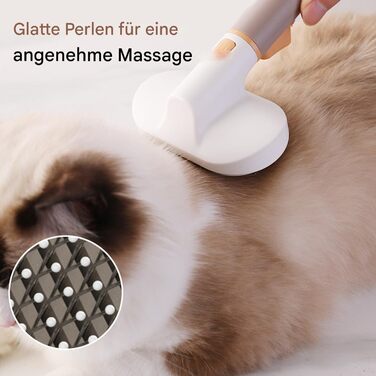 Щітка для собак з довгою шерстю: видаляє підшерсток, масажує, 3 насадки, для котів та собак, для дому