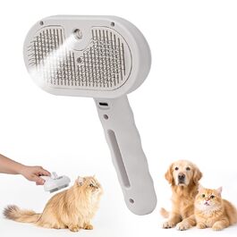 Бурштук для шерсті тварин 3-в-1: парова щітка для собак, для видалення шерсті котів, масажна щітка для грумінгу