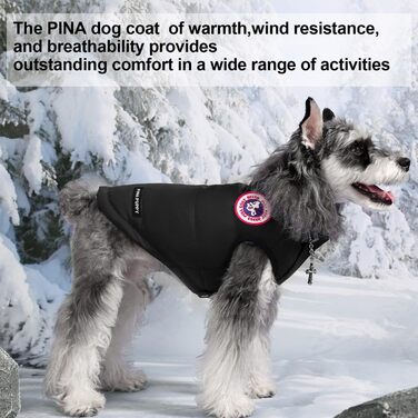 Зимовий одяг для собак PINA: тепла куртка, жилетка, вітронепроникний костюм. Червоний, чорний, S-XXL