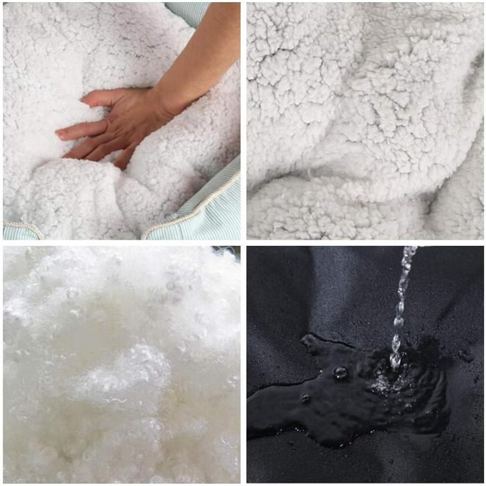 Кругле ліжко для собак та котів з бавовни, самонагріваюче, знімний внутрішній подушкою