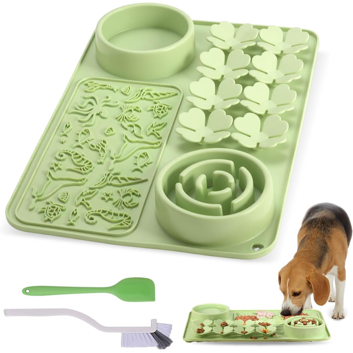 Силіконова килимок-лежанка для собак та котів - повільний годівник, інтерактивна іграшка-лежанка, антиковзаюча, для швидких їдців, для великих та маленьких порід